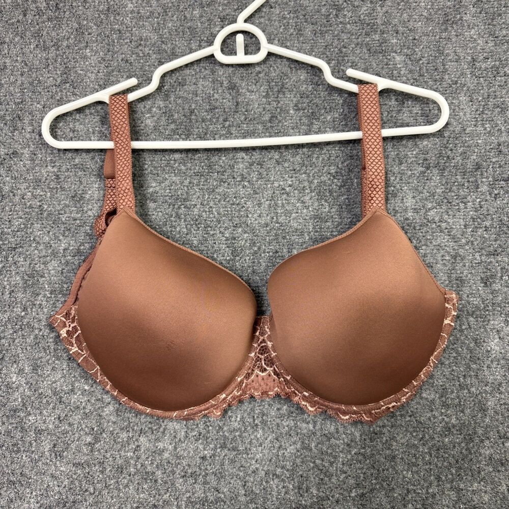 Simone Perele Caresse 3D Plunge Bra Size 36F Bronze